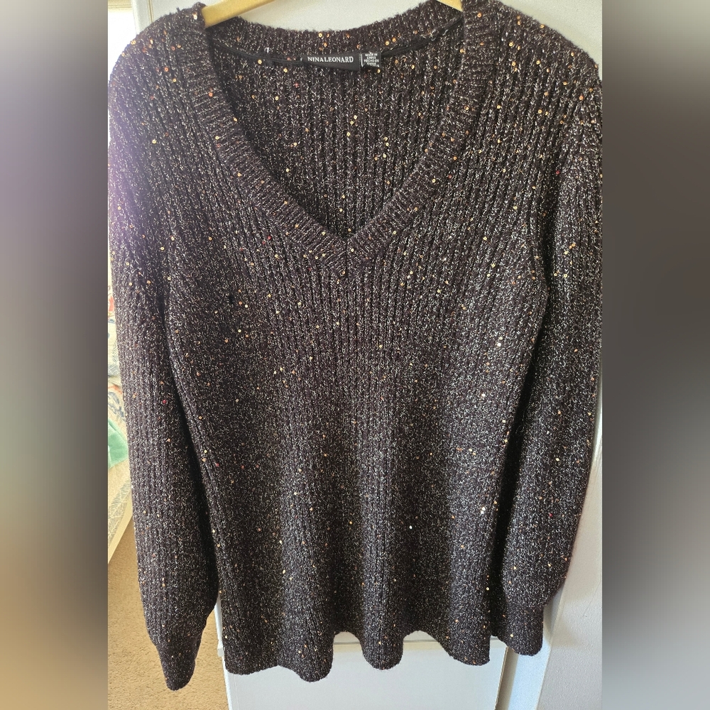 Nina Leonard Sweater Size Large